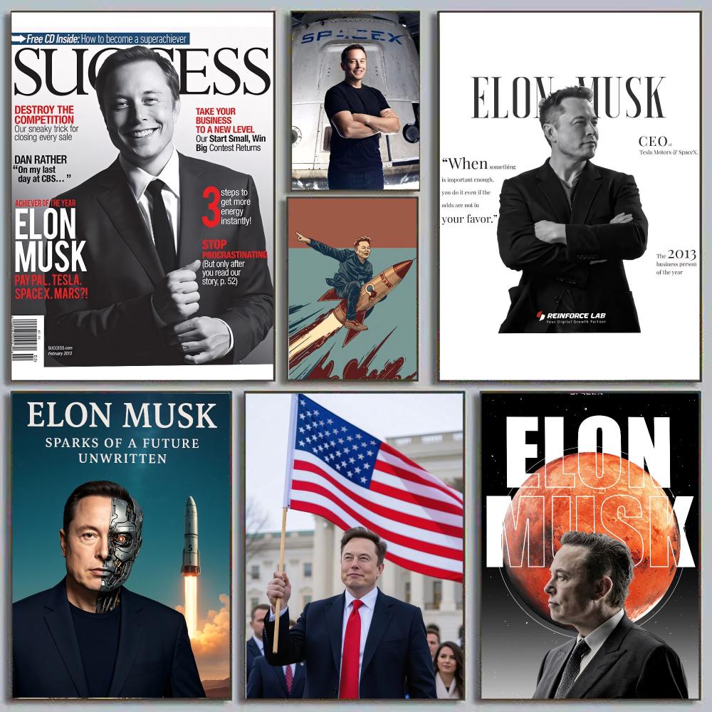 Tech Office Wall - Elon Musk Dogefather, Visionário Tecnológico, CEO