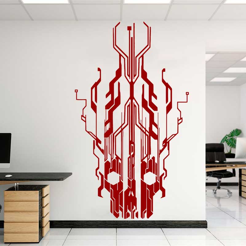 Chip circuito tecnologia crâni - Tech Office Wall avaliação e preço