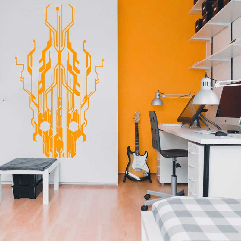 Chip circuito tecnologia crâni - Tech Office Wall avaliação e preço