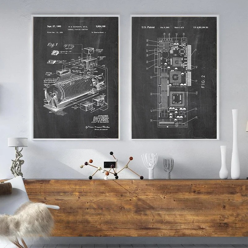 Conjunto de 6 Peças de Arte de - Tech Office Wall avaliação e preço