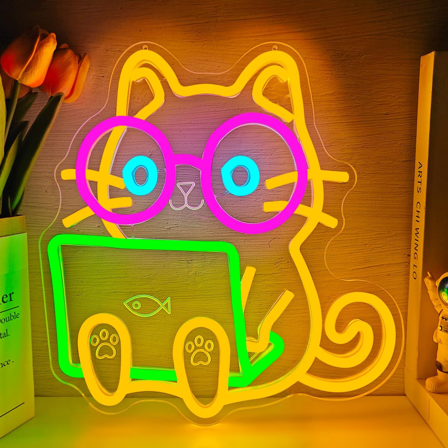 Letreiro Neon de Gato para Lap - Tech Office Wall avaliação e preço